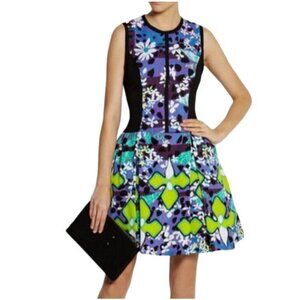 Peter Pilotto For Target Multi Color Floral Sleeveless Fit And Flare Dress sz 6